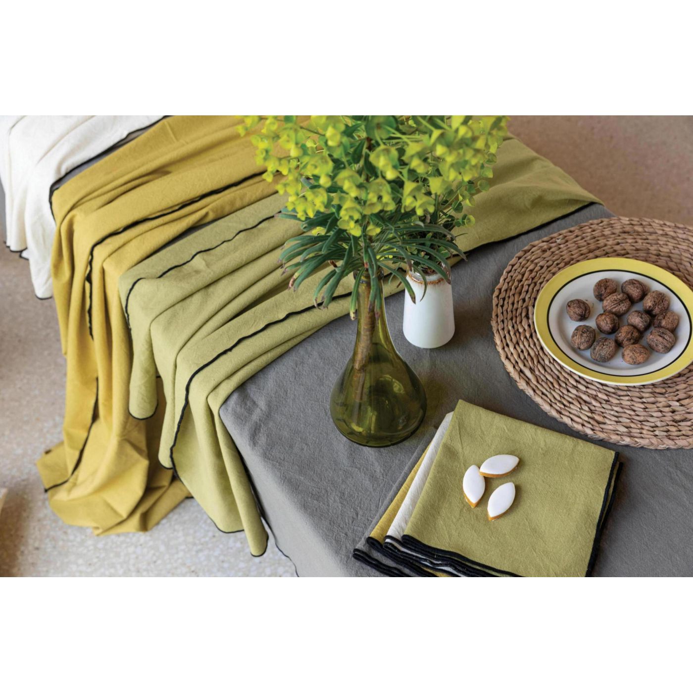 Nappe en coton recyclé Grace 140 x 250 Badiane